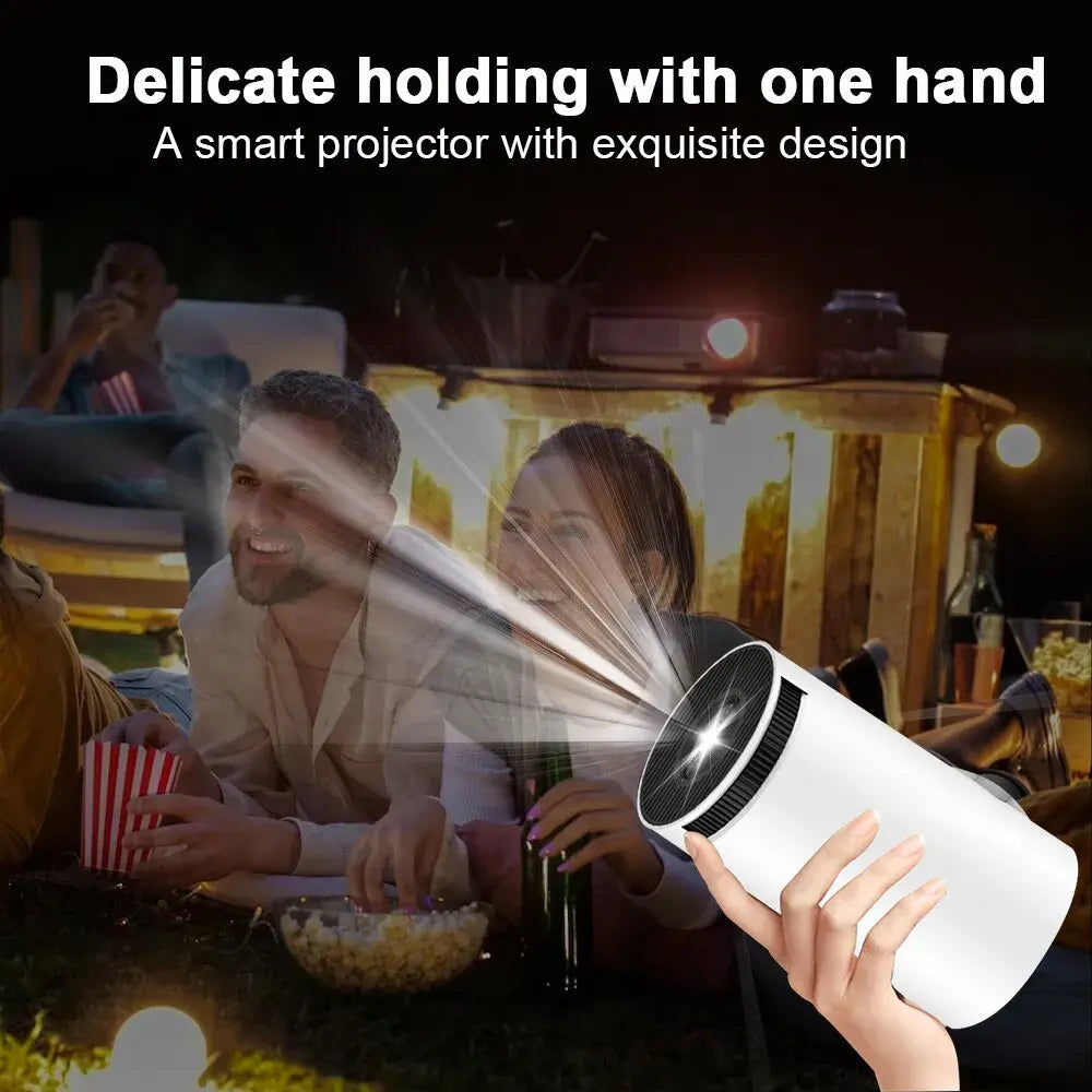 HY300 4K Mini Projector — 100" Screen, HDMI & Wireless Phone Mirroring